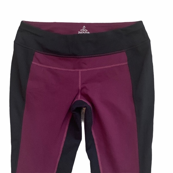 PrAna Gabi Yoga Two Tone Plum and Black Leggings - Picture 3 of 11